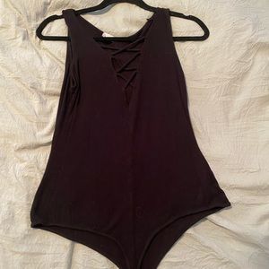Lace front body suit